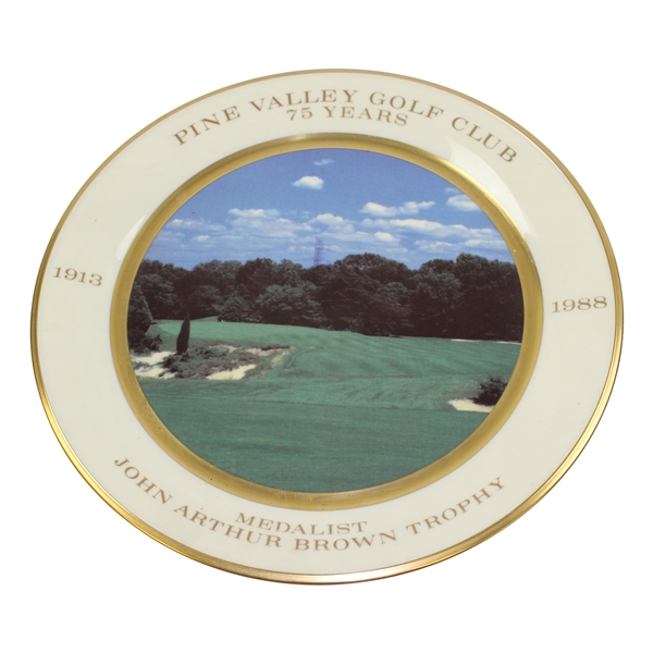 Vinny Giles Pine Valley Golf Club 75 Years John Arthur Brown Trophy Medalist Lenox Plate - 1913-1988