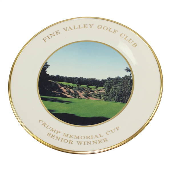 Vinny Giles Pine Valley Golf Club Crump Memorial Cup Senior Winner Lenox Plate with Box - 1999