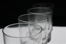 Vinny Giles' Augusta National Golf Club Four (4) Sterling Cut Glasses in Original Box