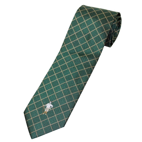 Vinny Giles Personal Unused Peter Millar Green Tie with Golfer - New
