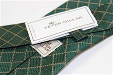 Vinny Giles' Personal Unused Peter Millar Green Tie with Golfer - New
