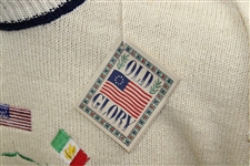 Vinny Giles' Personal Unused Old Glory Brand Sweater with Nations Flags - Large