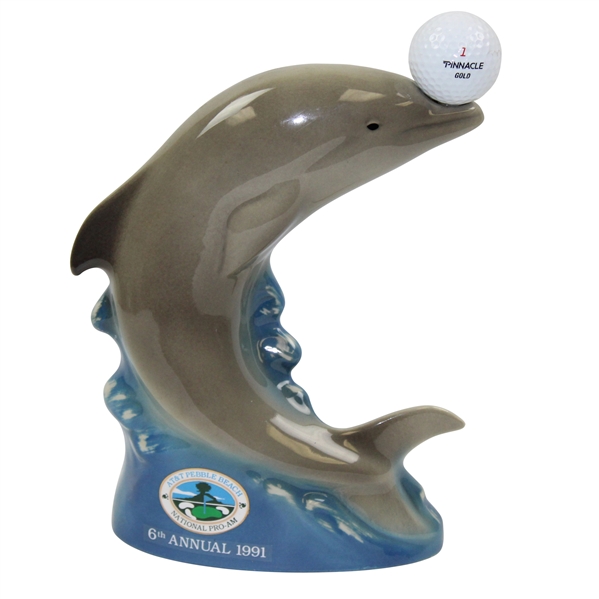 Vinny Giles Personal 1991 AT&T Pebble Beach Pro-Am Dolphin Decanter