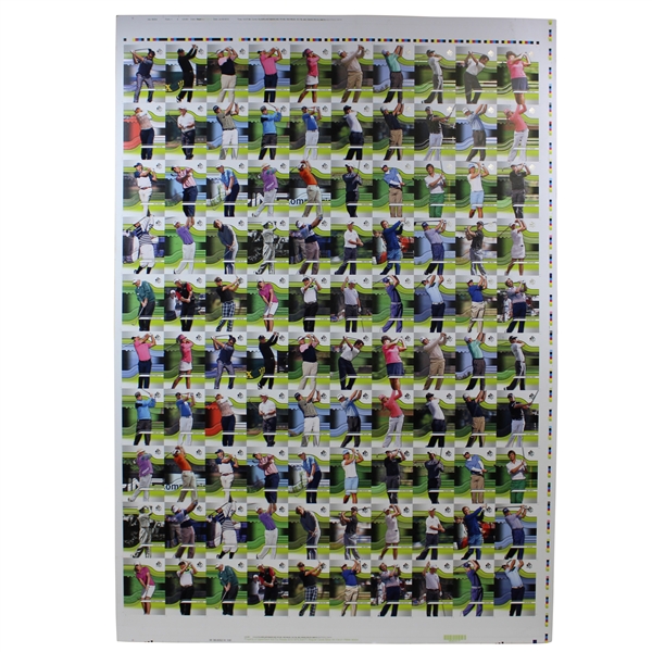 Vinny Giles Personal Uncut Sheet of 2012 UpperDeck SPA Golf F1 Regular Cards Silver