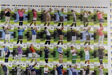 Vinny Giles' Personal Uncut Sheet of 2012 UpperDeck SPA Golf F1 Regular Cards Silver