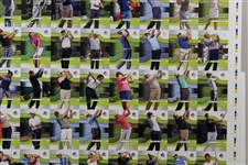 Vinny Giles' Personal Uncut Sheet of 2012 UpperDeck SPA Golf F1 Regular Cards Silver