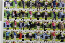 Vinny Giles' Personal Uncut Sheet of 2012 UpperDeck SPA Golf F1 Regular Cards Silver