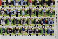 Vinny Giles' Personal Uncut Sheet of 2012 UpperDeck SPA Golf F1 Regular Cards Silver