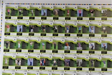 Vinny Giles' Personal Uncut Sheet of 2012 UpperDeck SPA Golf F1 Regular Cards Silver