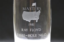 Ray Floyd's 1981 Masters Tournament Hole No. 13 Steuben Crystal Eagle Glass