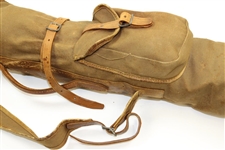 Vintage Stovepipe Canvas & Leather Golf Bag