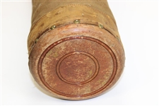 Vintage Stovepipe Canvas & Leather Golf Bag