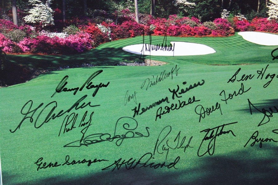 Masters Champs Multi-Signed 1994 Poster w/Picard, Hogan, Keiser, Seve, Middlecoff & 30 More! PSA FULL #AG53878