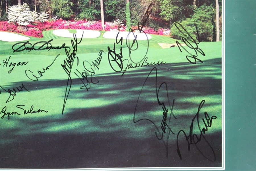 Masters Champs Multi-Signed 1994 Poster w/Picard, Hogan, Keiser, Seve, Middlecoff & 30 More! PSA FULL #AG53878