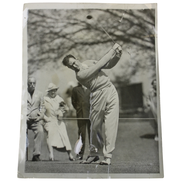 Sam Snead 1936 Masters Wire Photo-Post Swing - 4/1/1937