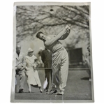 Sam Snead 1936 Masters Wire Photo-Post Swing - 4/1/1937