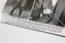 Francis Ouimet 1955 Cleveland Press Press Wire Photo w/Dual Images - 4/14/1955