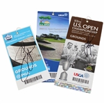Justin Rose(2013 US Open) & Jason Dufner(2013 PGA) Signed Tickets Plus 2008 US Open Ticket JSA ALOA