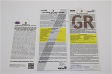 Justin Rose(2013 US Open) & Jason Dufner(2013 PGA) Signed Tickets Plus 2008 US Open Ticket JSA ALOA