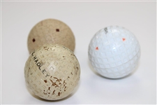 Three (3) Square Mesh Pattern Balls - Vintage Eagle & VS Royal plus Reproduction