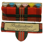 Classic Ballantines Scotch Whisky Golf Tee Set with Damaged Holder