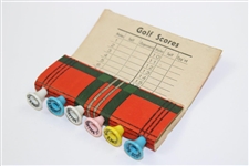 Classic Ballantine's Scotch Whisky Golf Tee Set with Damaged Holder