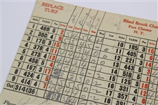 Bobby Jones, Grantland Rice, Bing Crosby & Albin Holder Match Signed Blind Brook Scorecard JSA ALOA