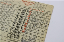 Bobby Jones, Grantland Rice, Bing Crosby & Albin Holder Match Signed Blind Brook Scorecard JSA ALOA