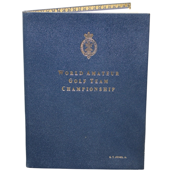 Robert Bobby T. Jones Jr.’s Personal Copy of the 1958 World Amateur Golf Championship Program - Hardbound