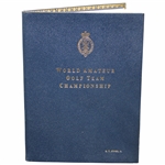 Robert Bobby T. Jones Jr.’s Personal Copy of the 1958 World Amateur Golf Championship Program - Hardbound