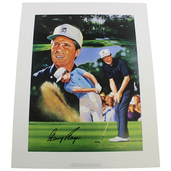 Gary Player Signed Ltd Ed Print by Artist Terrence Fogarty JSA ALOA