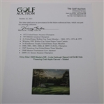 Vinny Giles' 2000 Masters Gift - Linda Hartough Signed Ltd Ed #4 Hole Floweing Crab Apple Canvas - Sealed