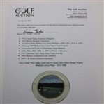 Vinny Giles' Pine Valley Golf Club 75 Years John Arthur Brown Trophy Medalist Lenox Plate - 1913-1988