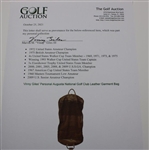 Vinny Giles' Personal Augusta National Golf Club Leather Garment Bag