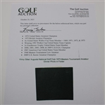 Vinny Giles' Augusta National Golf Club 1973 Masters Tournament Amateur Dinner Photo in Folder