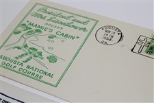 President Eisenhower Visits Augusta & 1953 President & Mrs. Eisenhower Accept 'Mamie's Cabin' Cachets