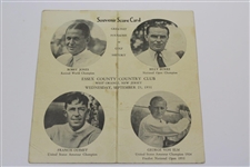 1931 Jones/Ouimet/Burke/Von Elm Essex CC Scorecard Plus 8x10 Wire Photo of Participants