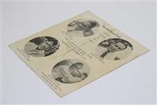 1931 Jones/Ouimet/Burke/Von Elm Essex CC Scorecard Plus 8x10 Wire Photo of Participants