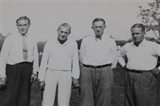 1931 Jones/Ouimet/Burke/Von Elm Essex CC Scorecard Plus 8x10 Wire Photo of Participants
