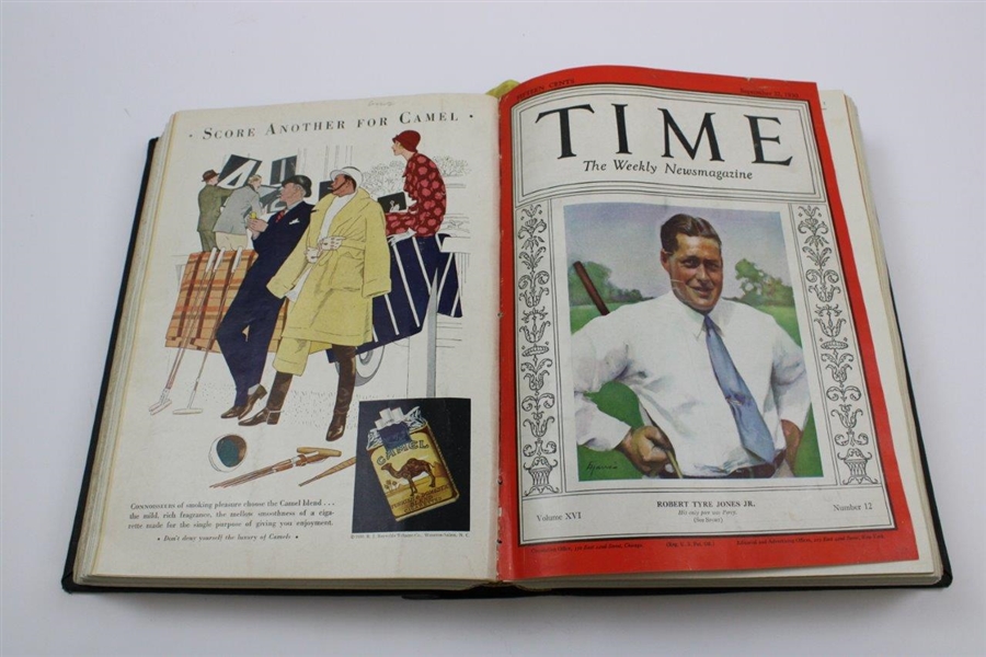 1930 Full Volume July-Dec TIME Magazine #051 w/Jones Grand Slam