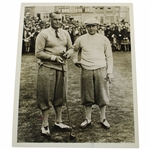 1930 British Amateur Bobby Jones & Cyril Tolley 8x10 Underwood & Underwood Wire Photo