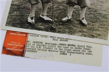 1930 British Amateur Bobby Jones & Cyril Tolley 8x10 Underwood & Underwood Wire Photo