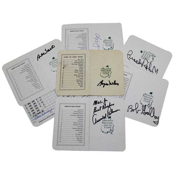 Palmer, Wall, Nelson, Sarazen, Goalby, Brooks Robinson & Chipper Jones Signed Masters Scorecards JSA ALOA