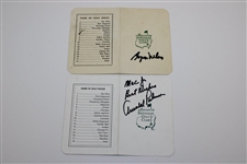 Palmer, Wall, Nelson, Sarazen, Goalby, Brooks Robinson & Chipper Jones Signed Masters Scorecards JSA ALOA