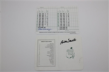Palmer, Wall, Nelson, Sarazen, Goalby, Brooks Robinson & Chipper Jones Signed Masters Scorecards JSA ALOA