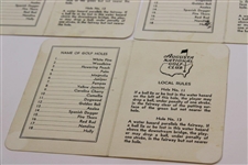 Group of Four (4) Augusta National Golf Club Official Scorecards