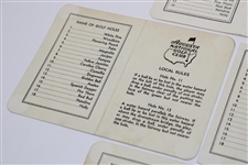 Group of Four (4) Augusta National Golf Club Official Scorecards