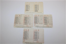 Group of Four (4) Augusta National Golf Club Official Scorecards