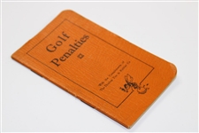 1933 Golf Penalties Booklet - Compliments of Dunlop Tire & Rubber Co.