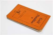 1933 Golf Penalties Booklet - Compliments of Dunlop Tire & Rubber Co.
